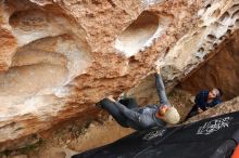 Bouldering in Hueco Tanks on 02/09/2019 with Blue Lizard Climbing and Yoga

Filename: SRM_20190209_1546150.jpg
Aperture: f/5.6
Shutter Speed: 1/320
Body: Canon EOS-1D Mark II
Lens: Canon EF 16-35mm f/2.8 L