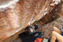 Bouldering in Hueco Tanks on 02/09/2019 with Blue Lizard Climbing and Yoga

Filename: SRM_20190209_1550020.jpg
Aperture: f/5.6
Shutter Speed: 1/500
Body: Canon EOS-1D Mark II
Lens: Canon EF 16-35mm f/2.8 L