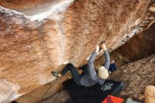 Bouldering in Hueco Tanks on 02/09/2019 with Blue Lizard Climbing and Yoga

Filename: SRM_20190209_1550080.jpg
Aperture: f/5.6
Shutter Speed: 1/400
Body: Canon EOS-1D Mark II
Lens: Canon EF 16-35mm f/2.8 L