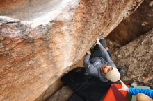 Bouldering in Hueco Tanks on 02/09/2019 with Blue Lizard Climbing and Yoga

Filename: SRM_20190209_1550150.jpg
Aperture: f/5.6
Shutter Speed: 1/320
Body: Canon EOS-1D Mark II
Lens: Canon EF 16-35mm f/2.8 L