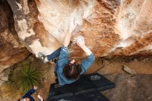 Bouldering in Hueco Tanks on 02/09/2019 with Blue Lizard Climbing and Yoga

Filename: SRM_20190209_1602300.jpg
Aperture: f/5.6
Shutter Speed: 1/320
Body: Canon EOS-1D Mark II
Lens: Canon EF 16-35mm f/2.8 L