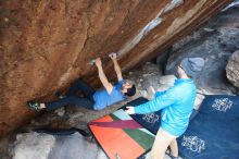 Bouldering in Hueco Tanks on 02/09/2019 with Blue Lizard Climbing and Yoga

Filename: SRM_20190209_1648340.jpg
Aperture: f/4.5
Shutter Speed: 1/250
Body: Canon EOS-1D Mark II
Lens: Canon EF 16-35mm f/2.8 L