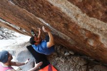 Bouldering in Hueco Tanks on 02/09/2019 with Blue Lizard Climbing and Yoga

Filename: SRM_20190209_1654550.jpg
Aperture: f/5.6
Shutter Speed: 1/250
Body: Canon EOS-1D Mark II
Lens: Canon EF 16-35mm f/2.8 L