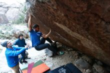 Bouldering in Hueco Tanks on 02/09/2019 with Blue Lizard Climbing and Yoga

Filename: SRM_20190209_1658230.jpg
Aperture: f/8.0
Shutter Speed: 1/250
Body: Canon EOS-1D Mark II
Lens: Canon EF 16-35mm f/2.8 L