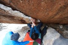 Bouldering in Hueco Tanks on 02/09/2019 with Blue Lizard Climbing and Yoga

Filename: SRM_20190209_1722170.jpg
Aperture: f/4.0
Shutter Speed: 1/250
Body: Canon EOS-1D Mark II
Lens: Canon EF 16-35mm f/2.8 L