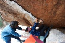 Bouldering in Hueco Tanks on 02/09/2019 with Blue Lizard Climbing and Yoga

Filename: SRM_20190209_1724230.jpg
Aperture: f/4.5
Shutter Speed: 1/160
Body: Canon EOS-1D Mark II
Lens: Canon EF 16-35mm f/2.8 L
