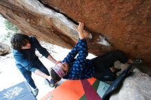 Bouldering in Hueco Tanks on 02/09/2019 with Blue Lizard Climbing and Yoga

Filename: SRM_20190209_1725190.jpg
Aperture: f/5.0
Shutter Speed: 1/125
Body: Canon EOS-1D Mark II
Lens: Canon EF 16-35mm f/2.8 L