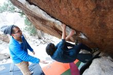 Bouldering in Hueco Tanks on 02/09/2019 with Blue Lizard Climbing and Yoga

Filename: SRM_20190209_1729040.jpg
Aperture: f/5.6
Shutter Speed: 1/125
Body: Canon EOS-1D Mark II
Lens: Canon EF 16-35mm f/2.8 L
