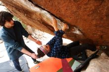 Bouldering in Hueco Tanks on 02/09/2019 with Blue Lizard Climbing and Yoga

Filename: SRM_20190209_1729560.jpg
Aperture: f/4.5
Shutter Speed: 1/125
Body: Canon EOS-1D Mark II
Lens: Canon EF 16-35mm f/2.8 L