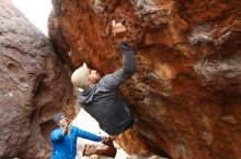 Bouldering in Hueco Tanks on 02/09/2019 with Blue Lizard Climbing and Yoga

Filename: SRM_20190209_1745350.jpg
Aperture: f/4.5
Shutter Speed: 1/160
Body: Canon EOS-1D Mark II
Lens: Canon EF 16-35mm f/2.8 L