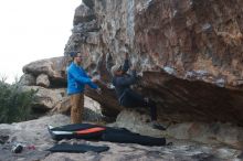 Bouldering in Hueco Tanks on 02/09/2019 with Blue Lizard Climbing and Yoga

Filename: SRM_20190209_1813220.jpg
Aperture: f/4.5
Shutter Speed: 1/250
Body: Canon EOS-1D Mark II
Lens: Canon EF 50mm f/1.8 II