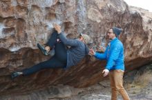 Bouldering in Hueco Tanks on 02/09/2019 with Blue Lizard Climbing and Yoga

Filename: SRM_20190209_1823450.jpg
Aperture: f/3.5
Shutter Speed: 1/160
Body: Canon EOS-1D Mark II
Lens: Canon EF 50mm f/1.8 II