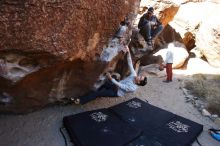 Bouldering in Hueco Tanks on 02/17/2019 with Blue Lizard Climbing and Yoga

Filename: SRM_20190217_1101150.jpg
Aperture: f/5.6
Shutter Speed: 1/200
Body: Canon EOS-1D Mark II
Lens: Canon EF 16-35mm f/2.8 L