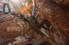 Bouldering in Hueco Tanks on 02/17/2019 with Blue Lizard Climbing and Yoga

Filename: SRM_20190217_1105290.jpg
Aperture: f/5.6
Shutter Speed: 1/160
Body: Canon EOS-1D Mark II
Lens: Canon EF 16-35mm f/2.8 L