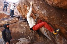 Bouldering in Hueco Tanks on 02/17/2019 with Blue Lizard Climbing and Yoga

Filename: SRM_20190217_1106540.jpg
Aperture: f/4.5
Shutter Speed: 1/320
Body: Canon EOS-1D Mark II
Lens: Canon EF 16-35mm f/2.8 L