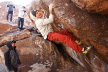 Bouldering in Hueco Tanks on 02/17/2019 with Blue Lizard Climbing and Yoga

Filename: SRM_20190217_1106570.jpg
Aperture: f/4.5
Shutter Speed: 1/320
Body: Canon EOS-1D Mark II
Lens: Canon EF 16-35mm f/2.8 L