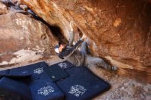 Bouldering in Hueco Tanks on 02/17/2019 with Blue Lizard Climbing and Yoga

Filename: SRM_20190217_1107450.jpg
Aperture: f/4.5
Shutter Speed: 1/160
Body: Canon EOS-1D Mark II
Lens: Canon EF 16-35mm f/2.8 L