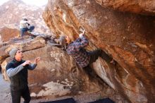 Bouldering in Hueco Tanks on 02/17/2019 with Blue Lizard Climbing and Yoga

Filename: SRM_20190217_1109110.jpg
Aperture: f/4.5
Shutter Speed: 1/250
Body: Canon EOS-1D Mark II
Lens: Canon EF 16-35mm f/2.8 L