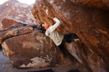 Bouldering in Hueco Tanks on 02/17/2019 with Blue Lizard Climbing and Yoga

Filename: SRM_20190217_1110250.jpg
Aperture: f/4.5
Shutter Speed: 1/500
Body: Canon EOS-1D Mark II
Lens: Canon EF 16-35mm f/2.8 L