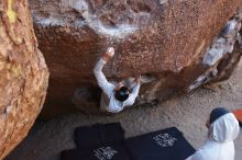 Bouldering in Hueco Tanks on 02/17/2019 with Blue Lizard Climbing and Yoga

Filename: SRM_20190217_1114340.jpg
Aperture: f/4.5
Shutter Speed: 1/500
Body: Canon EOS-1D Mark II
Lens: Canon EF 16-35mm f/2.8 L