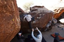 Bouldering in Hueco Tanks on 02/17/2019 with Blue Lizard Climbing and Yoga

Filename: SRM_20190217_1115130.jpg
Aperture: f/4.5
Shutter Speed: 1/1000
Body: Canon EOS-1D Mark II
Lens: Canon EF 16-35mm f/2.8 L