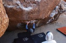 Bouldering in Hueco Tanks on 02/17/2019 with Blue Lizard Climbing and Yoga

Filename: SRM_20190217_1116040.jpg
Aperture: f/4.5
Shutter Speed: 1/400
Body: Canon EOS-1D Mark II
Lens: Canon EF 16-35mm f/2.8 L