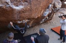 Bouldering in Hueco Tanks on 02/17/2019 with Blue Lizard Climbing and Yoga

Filename: SRM_20190217_1117570.jpg
Aperture: f/4.5
Shutter Speed: 1/400
Body: Canon EOS-1D Mark II
Lens: Canon EF 16-35mm f/2.8 L