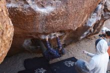 Bouldering in Hueco Tanks on 02/17/2019 with Blue Lizard Climbing and Yoga

Filename: SRM_20190217_1119160.jpg
Aperture: f/4.5
Shutter Speed: 1/400
Body: Canon EOS-1D Mark II
Lens: Canon EF 16-35mm f/2.8 L