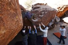 Bouldering in Hueco Tanks on 02/17/2019 with Blue Lizard Climbing and Yoga

Filename: SRM_20190217_1119560.jpg
Aperture: f/4.5
Shutter Speed: 1/800
Body: Canon EOS-1D Mark II
Lens: Canon EF 16-35mm f/2.8 L