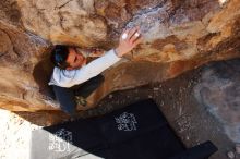 Bouldering in Hueco Tanks on 02/17/2019 with Blue Lizard Climbing and Yoga

Filename: SRM_20190217_1135360.jpg
Aperture: f/5.6
Shutter Speed: 1/320
Body: Canon EOS-1D Mark II
Lens: Canon EF 16-35mm f/2.8 L