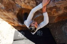 Bouldering in Hueco Tanks on 02/17/2019 with Blue Lizard Climbing and Yoga

Filename: SRM_20190217_1135410.jpg
Aperture: f/5.6
Shutter Speed: 1/400
Body: Canon EOS-1D Mark II
Lens: Canon EF 16-35mm f/2.8 L