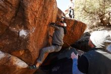 Bouldering in Hueco Tanks on 02/17/2019 with Blue Lizard Climbing and Yoga

Filename: SRM_20190217_1143580.jpg
Aperture: f/5.6
Shutter Speed: 1/320
Body: Canon EOS-1D Mark II
Lens: Canon EF 16-35mm f/2.8 L