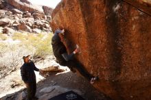 Bouldering in Hueco Tanks on 02/17/2019 with Blue Lizard Climbing and Yoga

Filename: SRM_20190217_1145540.jpg
Aperture: f/5.6
Shutter Speed: 1/400
Body: Canon EOS-1D Mark II
Lens: Canon EF 16-35mm f/2.8 L