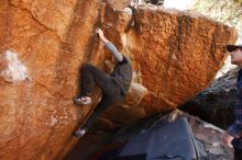 Bouldering in Hueco Tanks on 02/17/2019 with Blue Lizard Climbing and Yoga

Filename: SRM_20190217_1149430.jpg
Aperture: f/5.6
Shutter Speed: 1/250
Body: Canon EOS-1D Mark II
Lens: Canon EF 16-35mm f/2.8 L