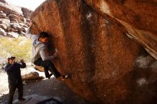 Bouldering in Hueco Tanks on 02/17/2019 with Blue Lizard Climbing and Yoga

Filename: SRM_20190217_1151230.jpg
Aperture: f/5.6
Shutter Speed: 1/640
Body: Canon EOS-1D Mark II
Lens: Canon EF 16-35mm f/2.8 L