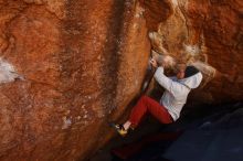 Bouldering in Hueco Tanks on 02/17/2019 with Blue Lizard Climbing and Yoga

Filename: SRM_20190217_1151590.jpg
Aperture: f/5.6
Shutter Speed: 1/320
Body: Canon EOS-1D Mark II
Lens: Canon EF 16-35mm f/2.8 L