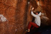 Bouldering in Hueco Tanks on 02/17/2019 with Blue Lizard Climbing and Yoga

Filename: SRM_20190217_1152020.jpg
Aperture: f/5.6
Shutter Speed: 1/400
Body: Canon EOS-1D Mark II
Lens: Canon EF 16-35mm f/2.8 L