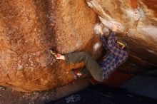 Bouldering in Hueco Tanks on 02/17/2019 with Blue Lizard Climbing and Yoga

Filename: SRM_20190217_1201500.jpg
Aperture: f/4.5
Shutter Speed: 1/320
Body: Canon EOS-1D Mark II
Lens: Canon EF 16-35mm f/2.8 L