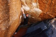 Bouldering in Hueco Tanks on 02/17/2019 with Blue Lizard Climbing and Yoga

Filename: SRM_20190217_1216000.jpg
Aperture: f/4.5
Shutter Speed: 1/320
Body: Canon EOS-1D Mark II
Lens: Canon EF 16-35mm f/2.8 L