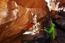 Bouldering in Hueco Tanks on 02/17/2019 with Blue Lizard Climbing and Yoga

Filename: SRM_20190217_1327170.jpg
Aperture: f/6.3
Shutter Speed: 1/400
Body: Canon EOS-1D Mark II
Lens: Canon EF 16-35mm f/2.8 L