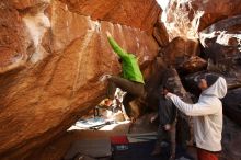 Bouldering in Hueco Tanks on 02/17/2019 with Blue Lizard Climbing and Yoga

Filename: SRM_20190217_1331271.jpg
Aperture: f/5.0
Shutter Speed: 1/400
Body: Canon EOS-1D Mark II
Lens: Canon EF 16-35mm f/2.8 L