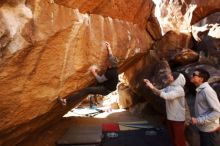 Bouldering in Hueco Tanks on 02/17/2019 with Blue Lizard Climbing and Yoga

Filename: SRM_20190217_1332420.jpg
Aperture: f/5.0
Shutter Speed: 1/400
Body: Canon EOS-1D Mark II
Lens: Canon EF 16-35mm f/2.8 L