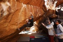 Bouldering in Hueco Tanks on 02/17/2019 with Blue Lizard Climbing and Yoga

Filename: SRM_20190217_1332430.jpg
Aperture: f/5.0
Shutter Speed: 1/400
Body: Canon EOS-1D Mark II
Lens: Canon EF 16-35mm f/2.8 L