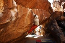 Bouldering in Hueco Tanks on 02/17/2019 with Blue Lizard Climbing and Yoga

Filename: SRM_20190217_1333060.jpg
Aperture: f/5.6
Shutter Speed: 1/400
Body: Canon EOS-1D Mark II
Lens: Canon EF 16-35mm f/2.8 L