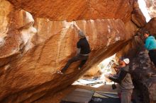 Bouldering in Hueco Tanks on 02/17/2019 with Blue Lizard Climbing and Yoga

Filename: SRM_20190217_1342090.jpg
Aperture: f/5.0
Shutter Speed: 1/400
Body: Canon EOS-1D Mark II
Lens: Canon EF 16-35mm f/2.8 L