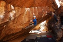 Bouldering in Hueco Tanks on 02/17/2019 with Blue Lizard Climbing and Yoga

Filename: SRM_20190217_1343480.jpg
Aperture: f/5.0
Shutter Speed: 1/400
Body: Canon EOS-1D Mark II
Lens: Canon EF 16-35mm f/2.8 L