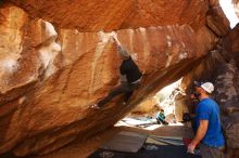 Bouldering in Hueco Tanks on 02/17/2019 with Blue Lizard Climbing and Yoga

Filename: SRM_20190217_1344380.jpg
Aperture: f/5.0
Shutter Speed: 1/400
Body: Canon EOS-1D Mark II
Lens: Canon EF 16-35mm f/2.8 L