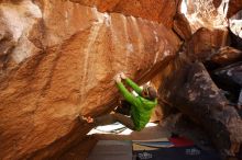 Bouldering in Hueco Tanks on 02/17/2019 with Blue Lizard Climbing and Yoga

Filename: SRM_20190217_1346230.jpg
Aperture: f/5.0
Shutter Speed: 1/400
Body: Canon EOS-1D Mark II
Lens: Canon EF 16-35mm f/2.8 L