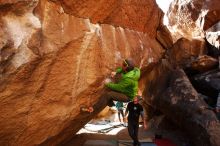 Bouldering in Hueco Tanks on 02/17/2019 with Blue Lizard Climbing and Yoga

Filename: SRM_20190217_1346240.jpg
Aperture: f/5.0
Shutter Speed: 1/400
Body: Canon EOS-1D Mark II
Lens: Canon EF 16-35mm f/2.8 L