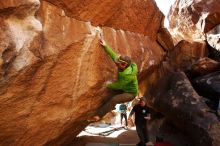 Bouldering in Hueco Tanks on 02/17/2019 with Blue Lizard Climbing and Yoga

Filename: SRM_20190217_1346250.jpg
Aperture: f/5.0
Shutter Speed: 1/400
Body: Canon EOS-1D Mark II
Lens: Canon EF 16-35mm f/2.8 L